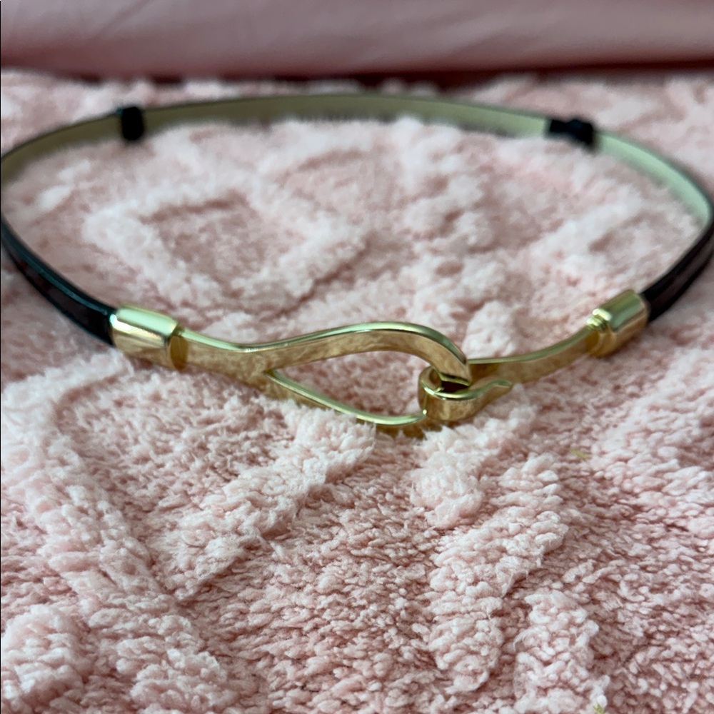 Elegant Gold and Black Adjustable Women's Belt